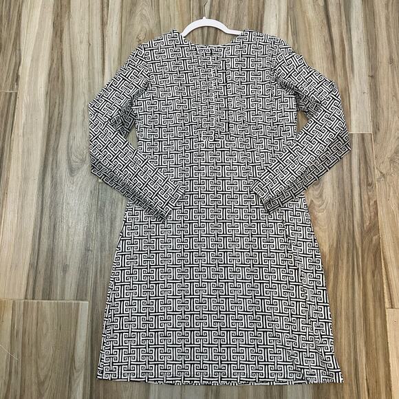 IBKUL Dress Icefil COOL Zip Long Sleeve M Geo‎ Key Black White Outdoor UPF 50 - Picture 1 of 9